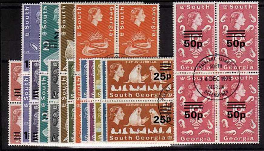 Superb fine used set of fourteen in blocks of four. Pretty!