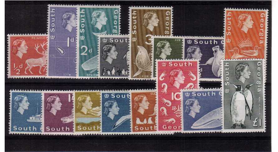 A superb unmounted mint set of sixteen that includes the additional 1 value.<br/><b>QMQ.</b>