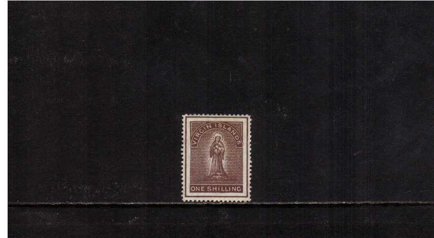 1/- Brown lightly mounted mint. A bright a fresh, well centered stamp.
<br/><br/>
<b>NYQ08</b>