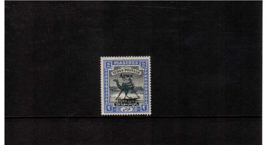 2p Black and Blue - Quatrefoil Watermark.<br/>A fine mounted mint single. SG Cat 95.00
