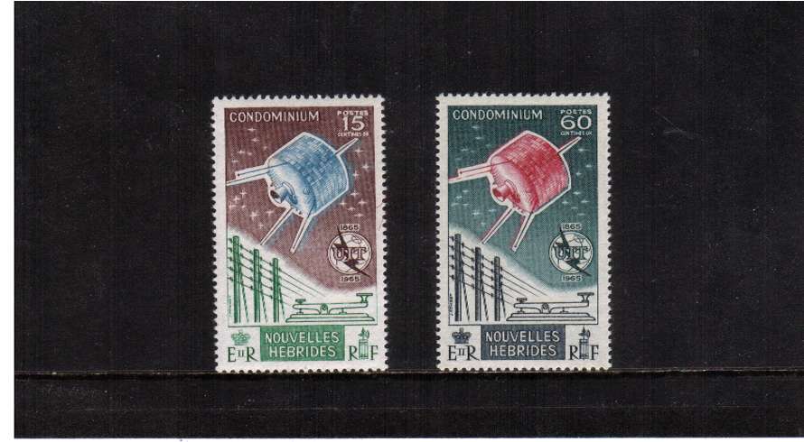 I. T. U. Centenary - Space Satellite set of two superb unmounted mint.