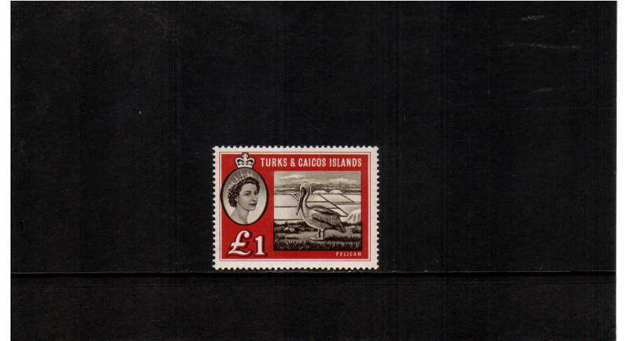 1 Sepia and Deep Red<br/>The ''key''stamp to the set featuring a Pelican bird superb unmounted mint.<br><b>ZKS</b>