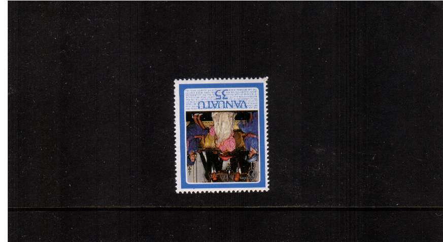 Queen's Birthday 35v value - INVERTED WATERMARK superb unmounted mint.