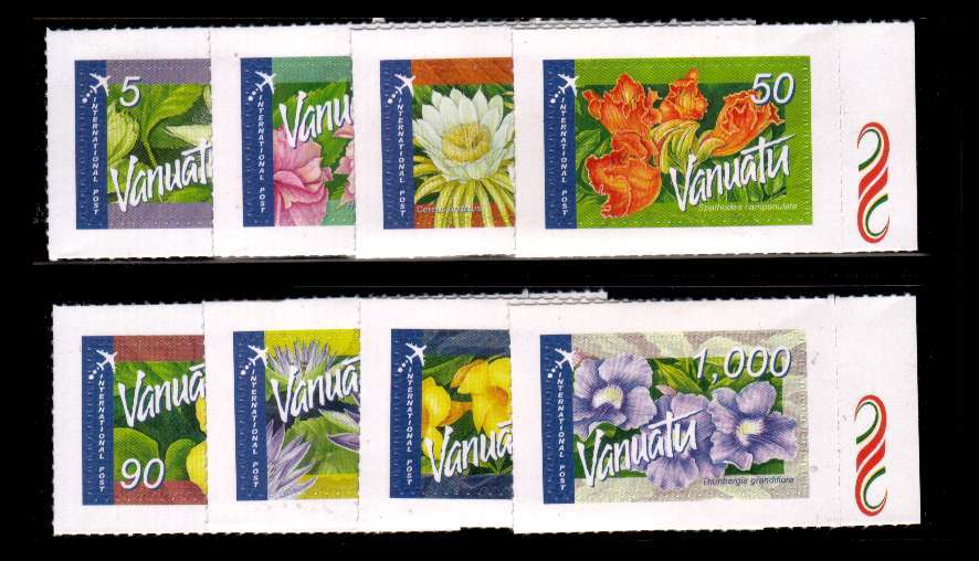 Flowers self adhesive definitive AIRMAIL set of eight superb unmounted mint.