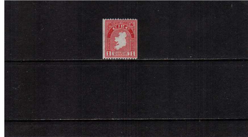 1d Carmine ''E'' watermarked coil - Perforation 14 x Imperforte - A superb unmounted mint single