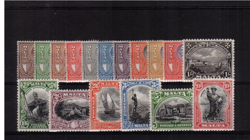 The <B>'POSTAGE & REVENUE''</b> inscribed set of seventeen superb unmounted mint. A rare set to find unmounted.
<br/><b>BBH</b>