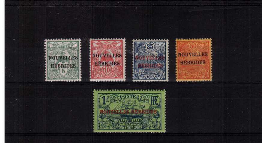 A superb unmounted mint set of five. Scarce set unmounted!