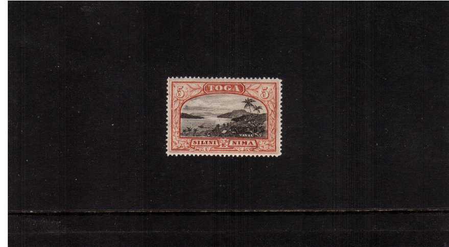 5/- Black and Brown-Red. A superb unmounted mint stamp.
<br/><b>ZKM</b>