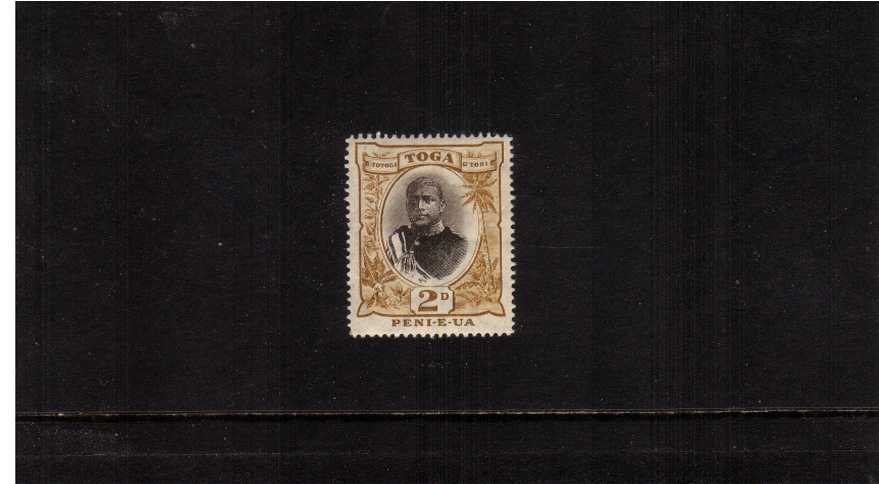 2d Sepia and Bistre - Type I - showing the ''Small ''2' variety<br/>A superb unmounted mint single.' 
<br/><b>ZKM</b>