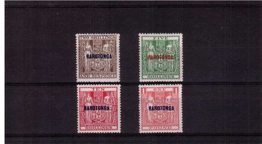 The ''RAROTONGA'' set of four to the 1 stamp good mounted mint. 
<br/><b>ZKM</b>