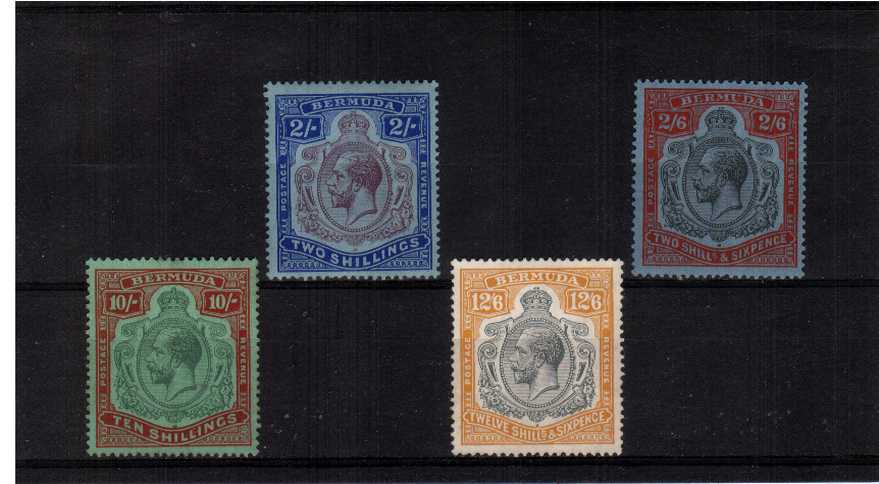 The Multiple Script watermark set of four lightly mounted mint - the 2/6d being unmounted mint.
<br/><b>ZKM</b>