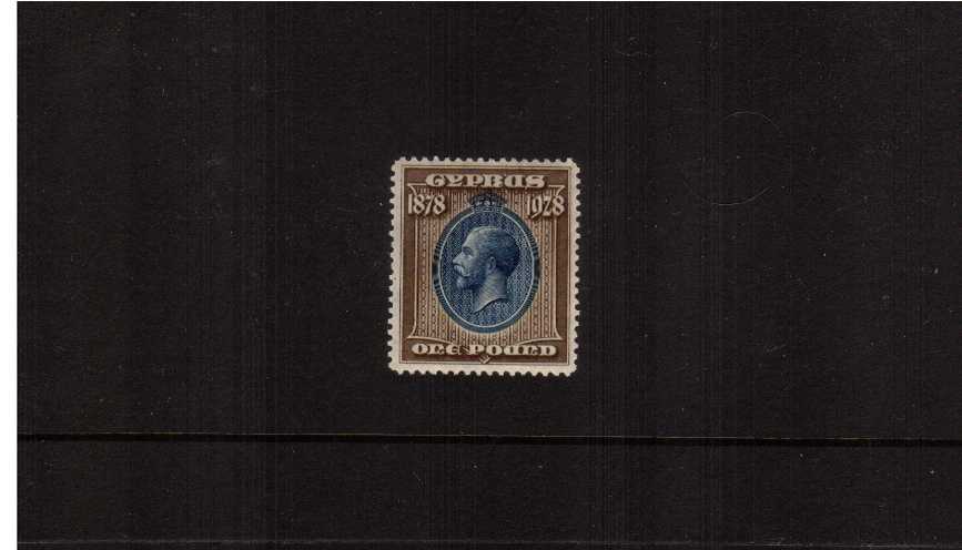 50th Anniversary of British Rule the 1 Blue and Bistre-Brown.
a good mounted mint single.
<br><b>ZKS</b>