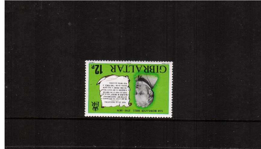 Death Centenary of Sir Rowland Hill<br/>The 12p value superb unmounted mint showing WATERMARK CROWN TO RIGHT OF CA