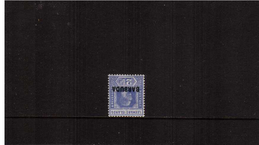 2d Bright Blue.<br/>A fine very lightly mounted mint single showing an WATERMARK INVERTED. 
<br><b>ZKU</b>
