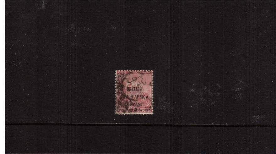 3d Pale Claret - FORGERY - with ''BRITISH SOUTH AFRICA'' overprint fine used

<br><b>ZKX</b>
