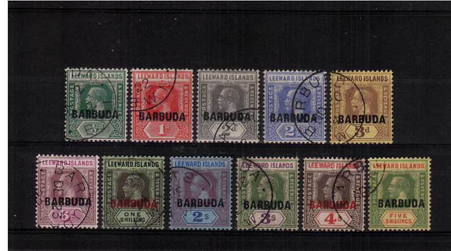 The ''BARBUDA'' overprint on LEEWARD ISLANDS set of eleven superb fine used.

<br><b>ZJZ</b>