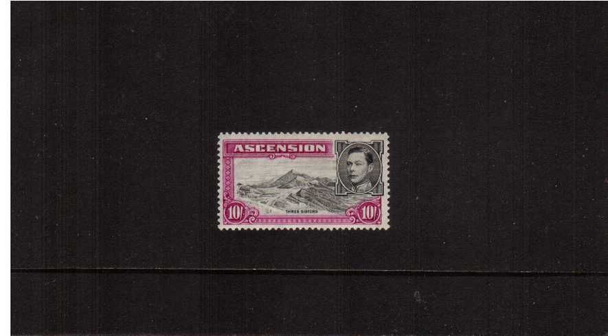 10/- definitive single - Perforation 13<br/>A superb mounted mint single.
