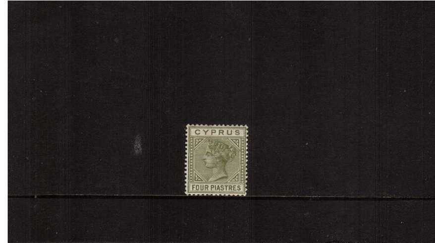 4pi Pale Olive-Green - Die I<br/>A lovely bright and fresh lightly mounted mint single.