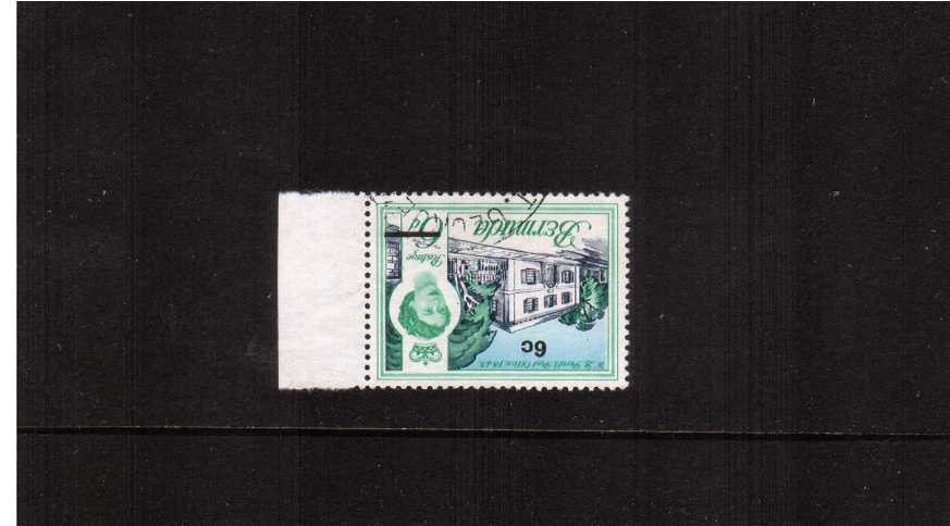 The 6c of 6d definitive right side marginal single clearly showing an INVERTED WATERMARK cancelled with part of a double ring ST. GEORGE steel CDS. SG Cat 190
<br/><b>ZGZ</b>