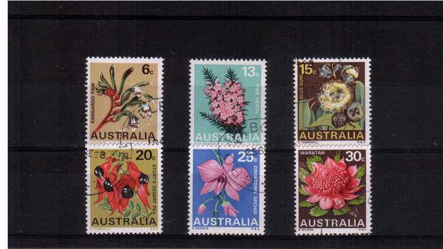 The State Flora Emblems set of six superb ''Cancelled to Order'' fine used.