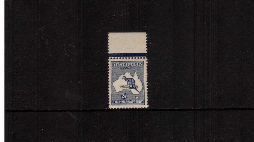 2d Indigo <br/>A superb unmounted mint top marginal single with excellent centering. Lovely!