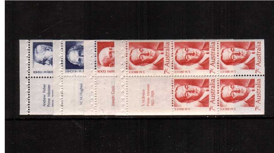 Famous Australians - 4th Series<br/>
A superb unmounted mint set of the four booklet panes 

<br/><b>ZAZ</b>