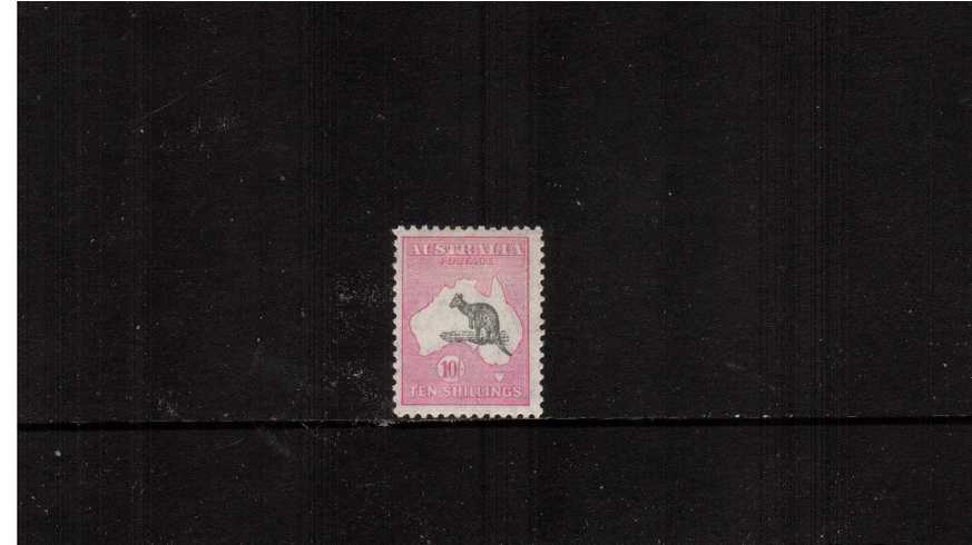 10/- Grey and Pink - Die II<br/>
A good lightly mounted mint single.
<br/><b>XAX</b>