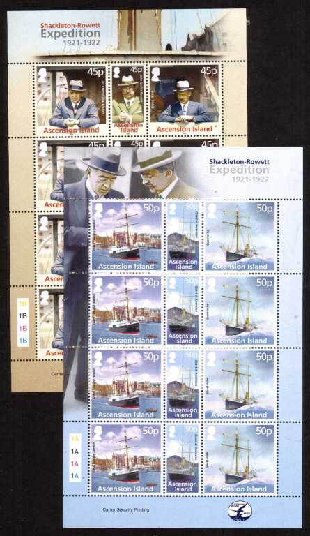 The Shackleton - Rowett Expedition set of six<br/>in two special sheetlets superb unmounted mint.