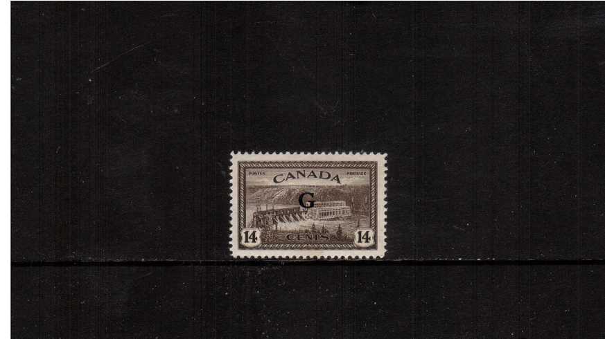 14c definitive single with ''G'' overprint fine very lightly mounted mint.<br><b>XQX</b>