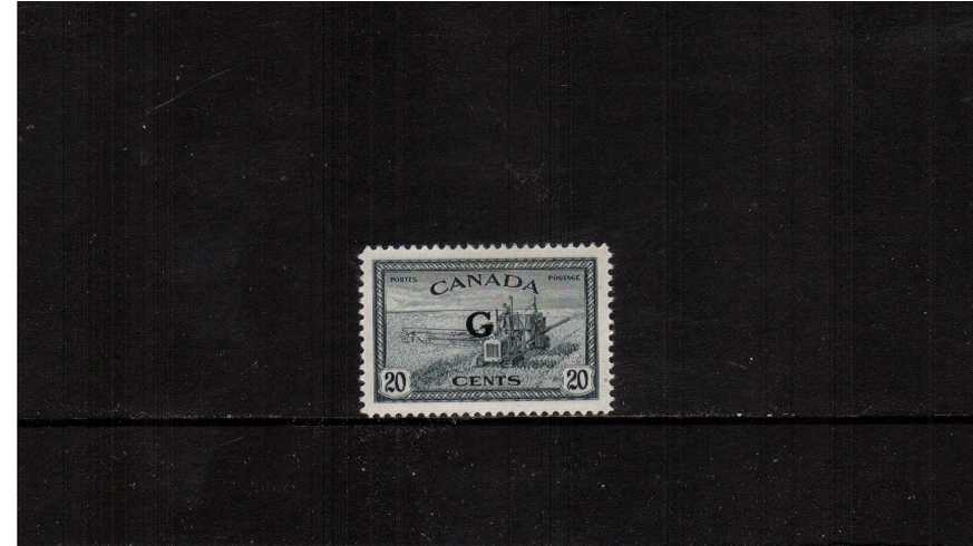 20c definitive single with ''G'' overprint fine very lightly mounted mint.<br><b>XQX</b>