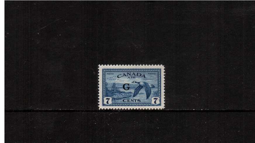7c definitive ''AIR'' single with ''G'' overprint fine very lightly mounted mint.<br><b>XQX</b>