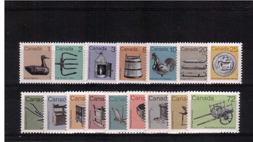 The ''Heritage Artifacts'' set of sixteen superb unmounted mint.
<br/><b>XQX</b>