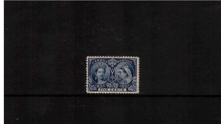 5c Deep Blue ''Queen Victoria Jubilee Issue''<br/>
A fine lightly mounted mint well centered single.
<br/><b>XQX</b>