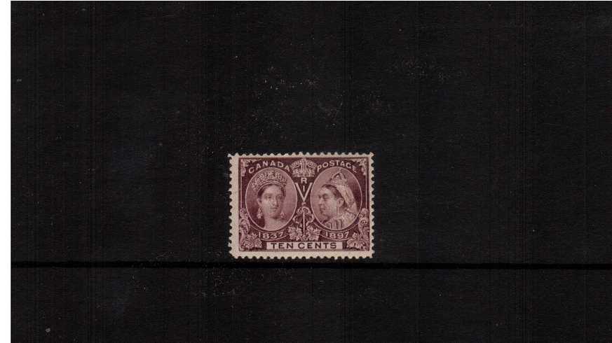 10c Purple ''Queen Victoria Jubilee Issue''<br/>A lovely very, very lightly mounted mint stamp with full original gum.
<br/><b>XQX</b>