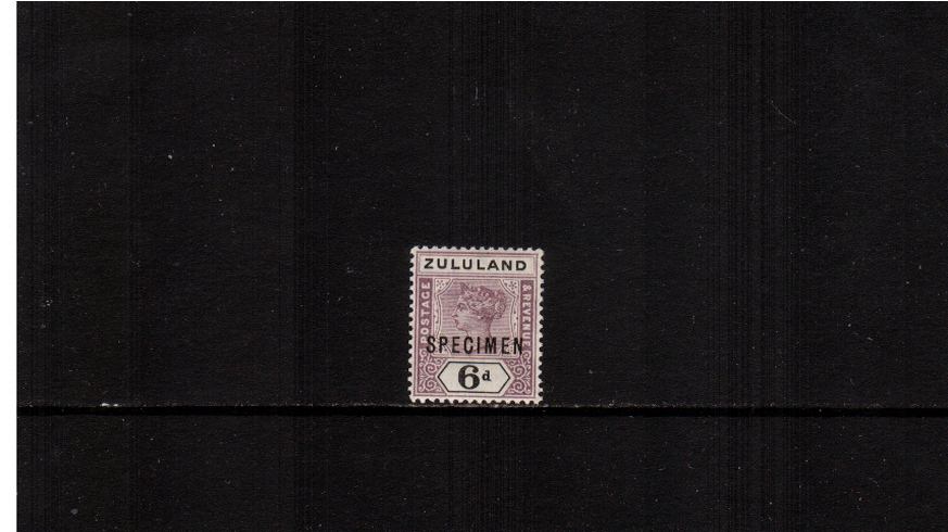6d Dull Mauve and Black<br/>
A superb unmounted mint single overprinted ''SPECIMEN'' 


<br><b>XLX</b>