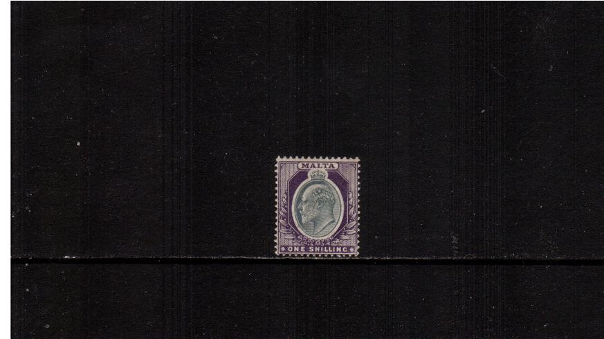 1/- Grey and Violet - Watermark Crown CA<br/>
A very fresh lightly mounted mint single.