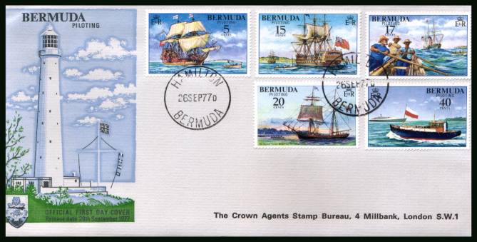 Piloting - Sailing ships<br/>A superb unaddressed illustrated First Day Cover offered at the value of the used stamps alone. 
