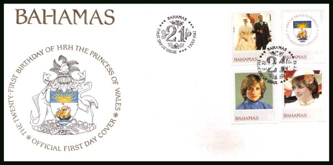 21st Birthday of Priness of Wales<br/>An unaddressed illustrated FDC 



