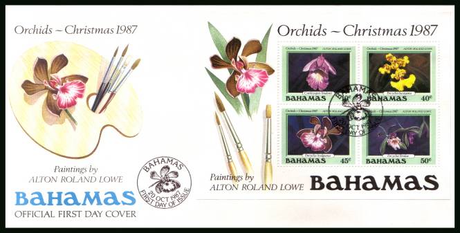 Christmas - Orchids<br/>on an unaddressed illustrated FDC 
