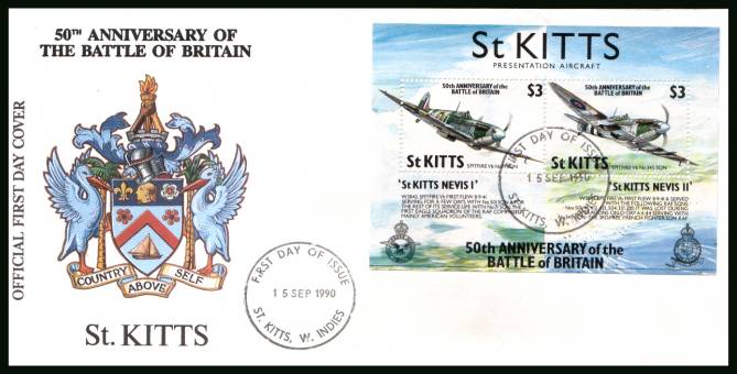 50th Anniversary of Battle of Britain minisheet First Day Cover