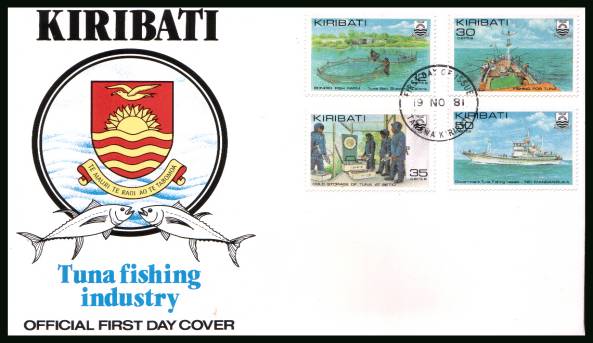 Tuna Fishing Industry<br/>on an unaddressed official First Day Cover.
