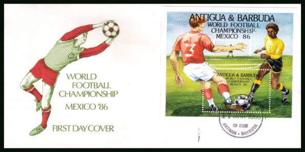 World Cup Football Championship - Mexico
<br/>minisheet on an unaddressed colour illustrated First Day Cover