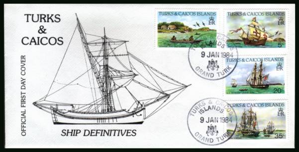 Part of the SHIPS definitive set<br/>on an unaddressed First Day Cover