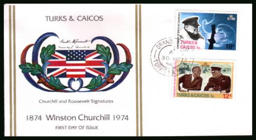 Birth Centenary of Sir Winston Churchill<br/>on an unaddressed First Day Cover
