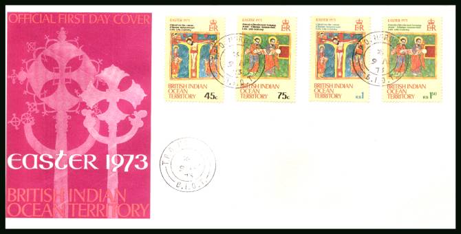 Easter<br/>cancelled with a T.P.O. NORDVAER steel CDS on an illustrated First Day Cover