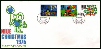 Christmas<br/>on an unaddressed illustrated First Day Cover
