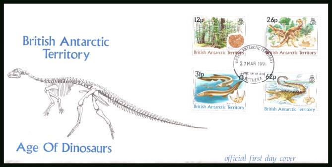 Age of the Dinosaurs<br/>on an official unaddressed official First Day Cover