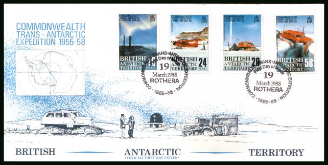 30th Anniversary of Trans-Antarctic Expedition<br/>on an official unaddressed official First Day Cover