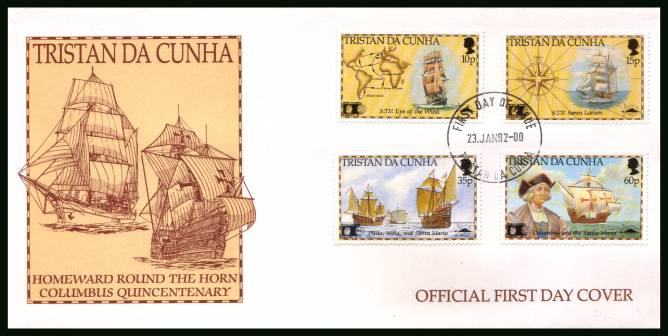 500th Anniversary of Discovery of America by Columbus<br/>on an official unaddressed First Day Cover