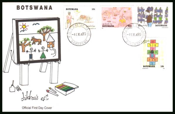 Children's Paintings<br/>on an official illustrated First Day Cover